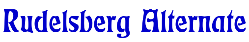 Rudelsberg Alternate font